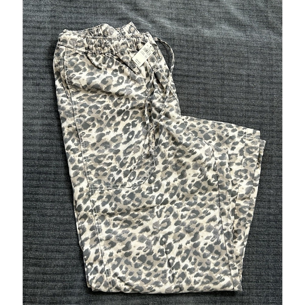 Aerie Animal Cheetah Print Stretch Soft Street Trouser EJ3 Cake Batter LG NWT
